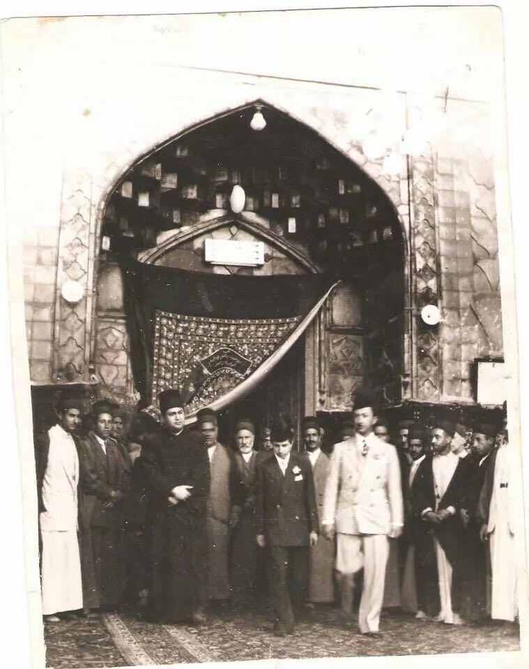 زيارة الملك فيصل الثاني والوصي عبد الاله لكربلاء في الخمسينات